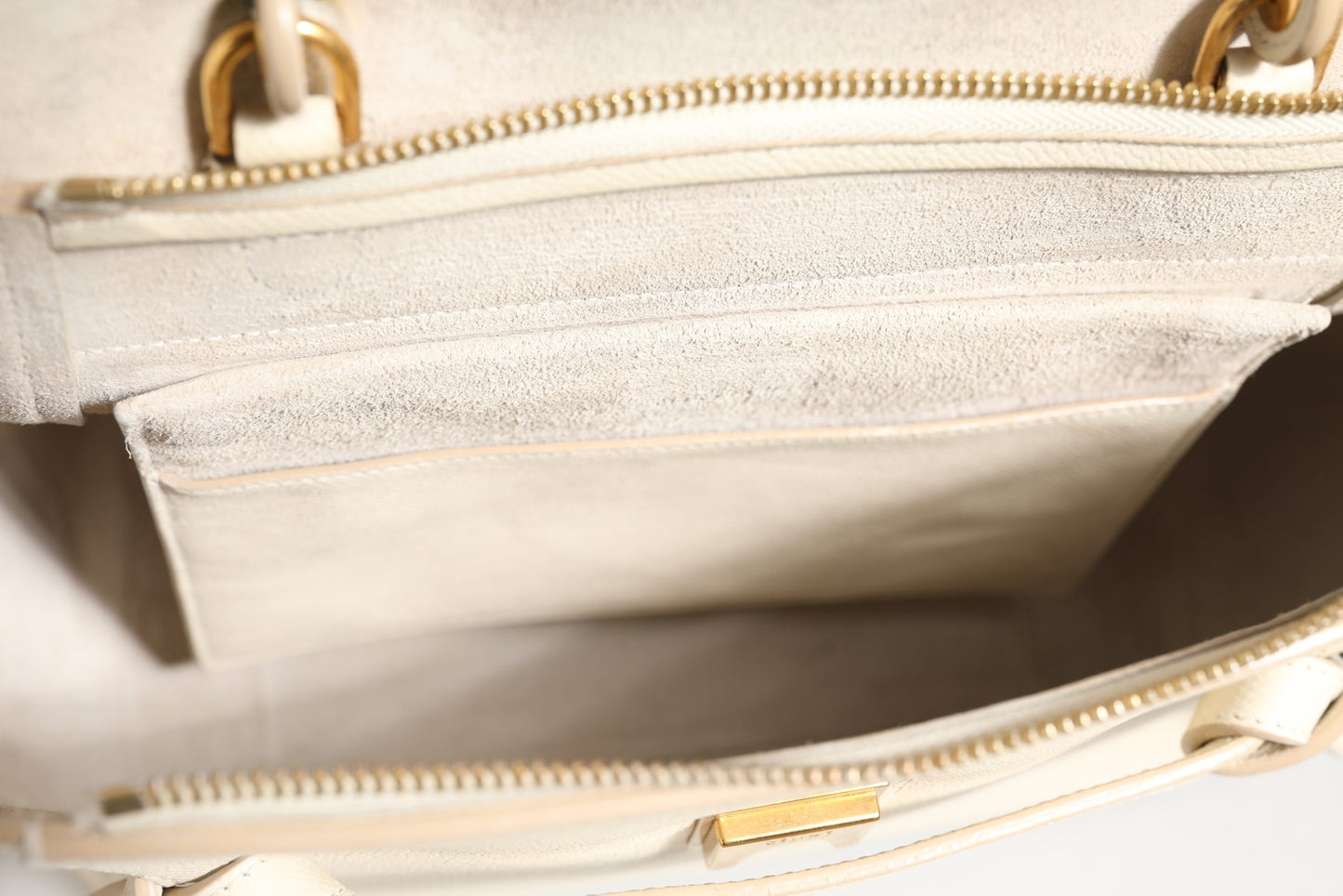 Celine Nano Belt Bag Grained Calfskin Chalk