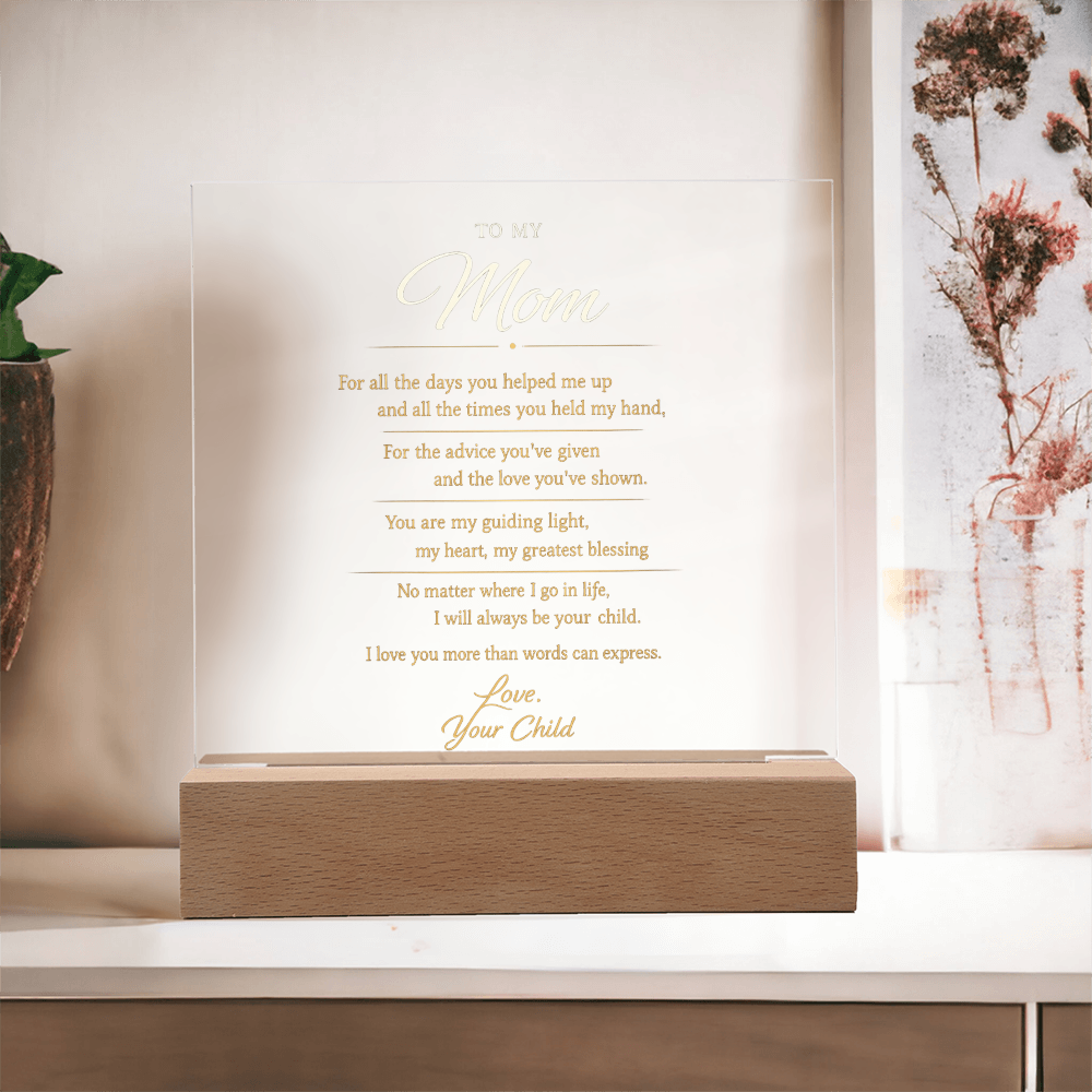 Heartfelt Message To Mom In Gold