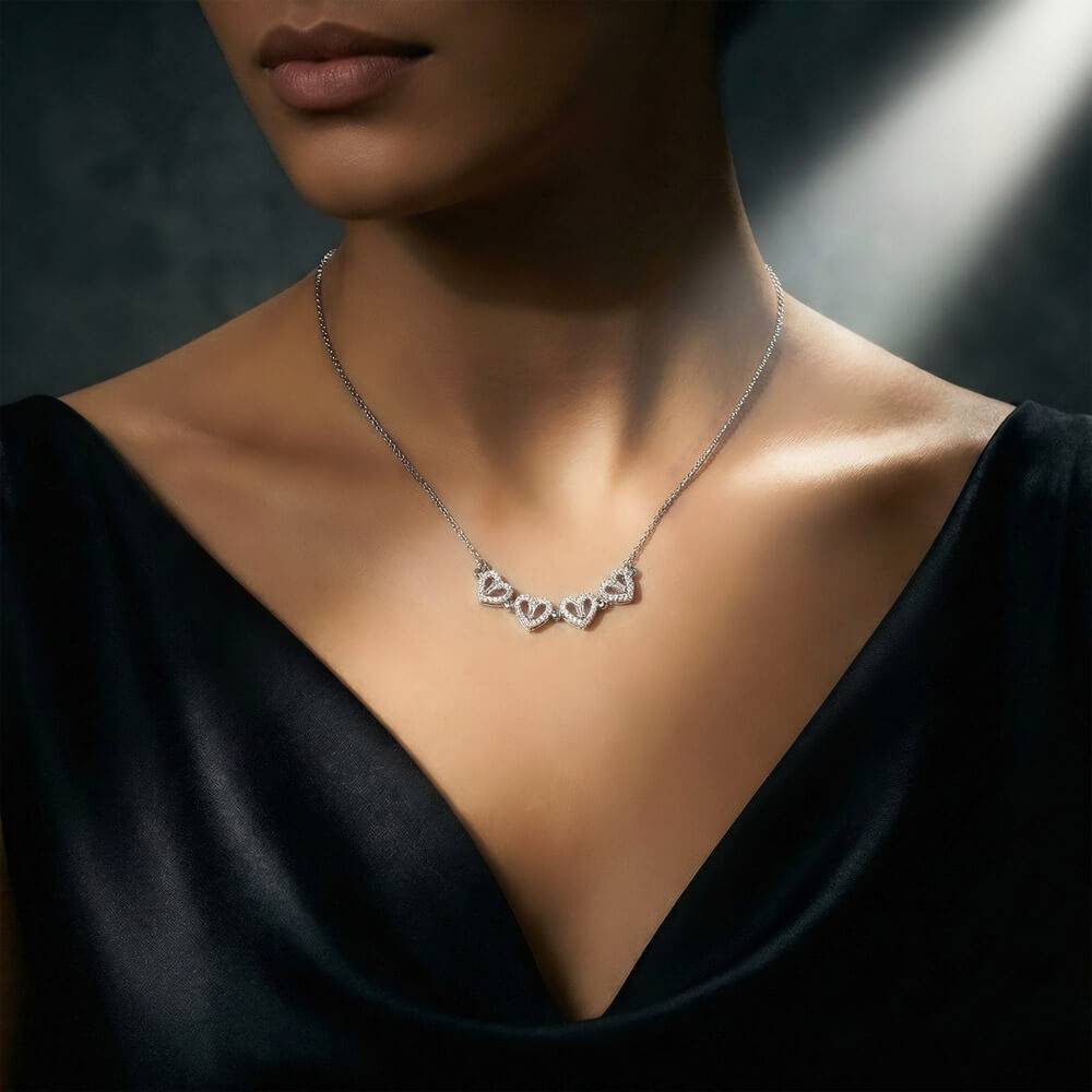 To My Beautiful Daughter - Magnetic Hearts Necklace