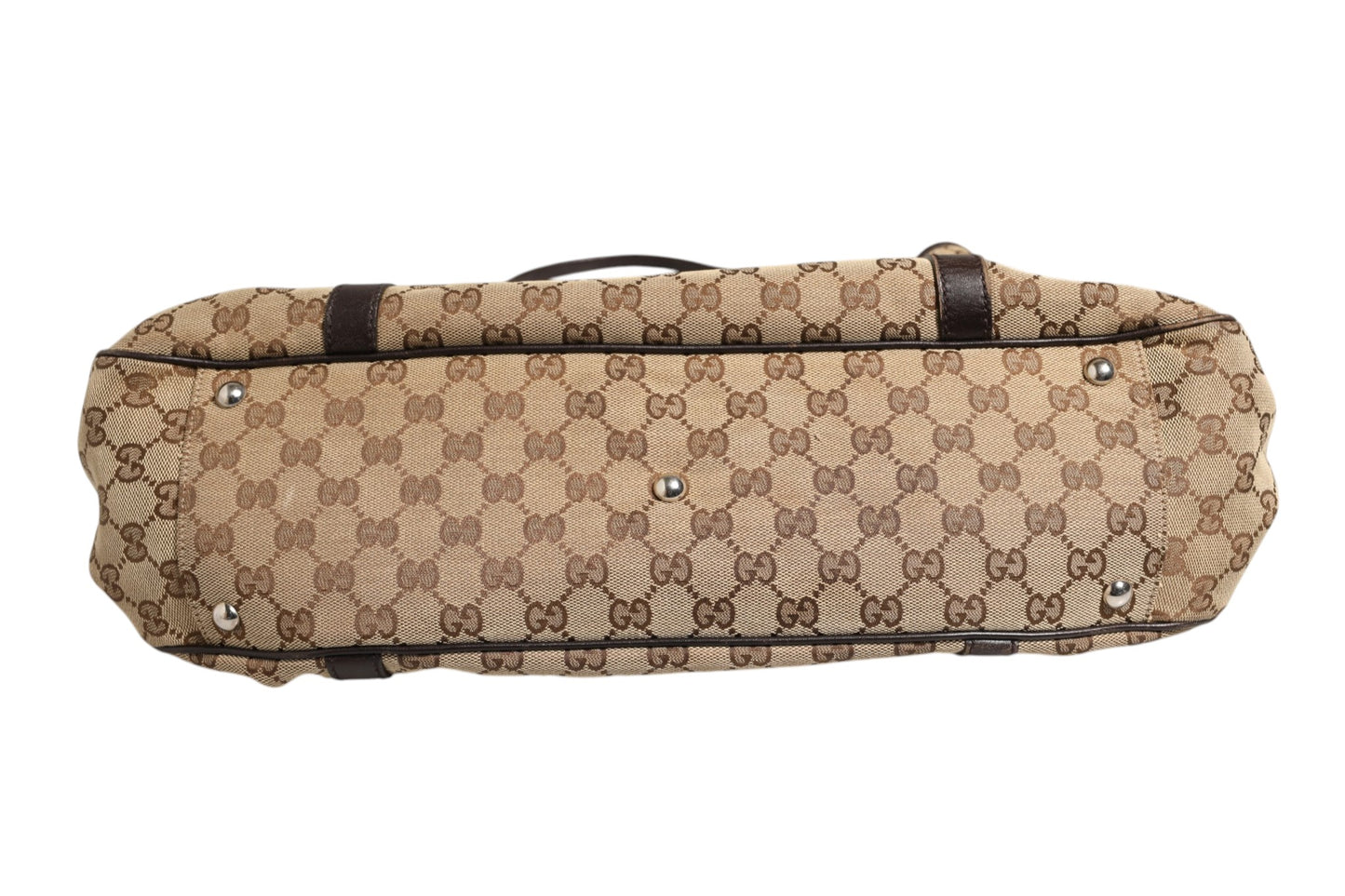 Gucci Beige and Black Canvas Twins Medium Tote Bag