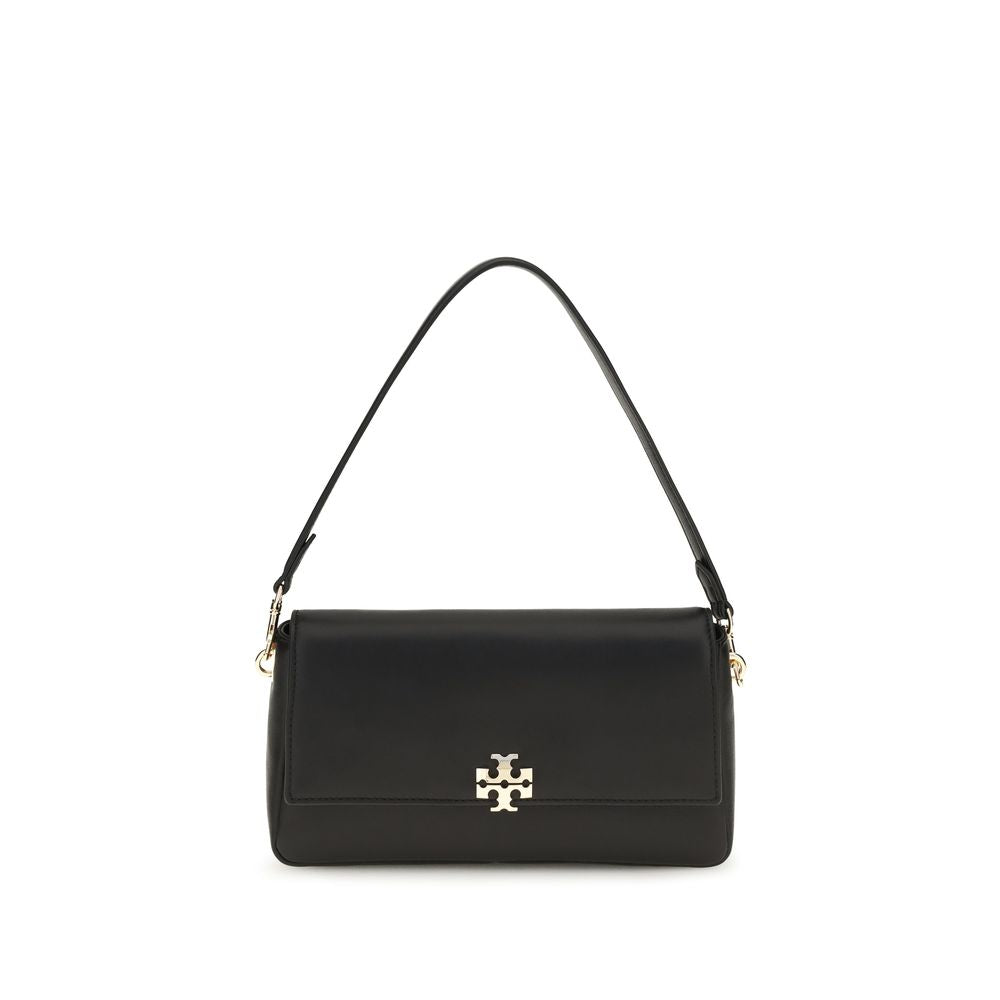 Tory Burch Black Calf Leather Bos Taurus Shoulder Bag