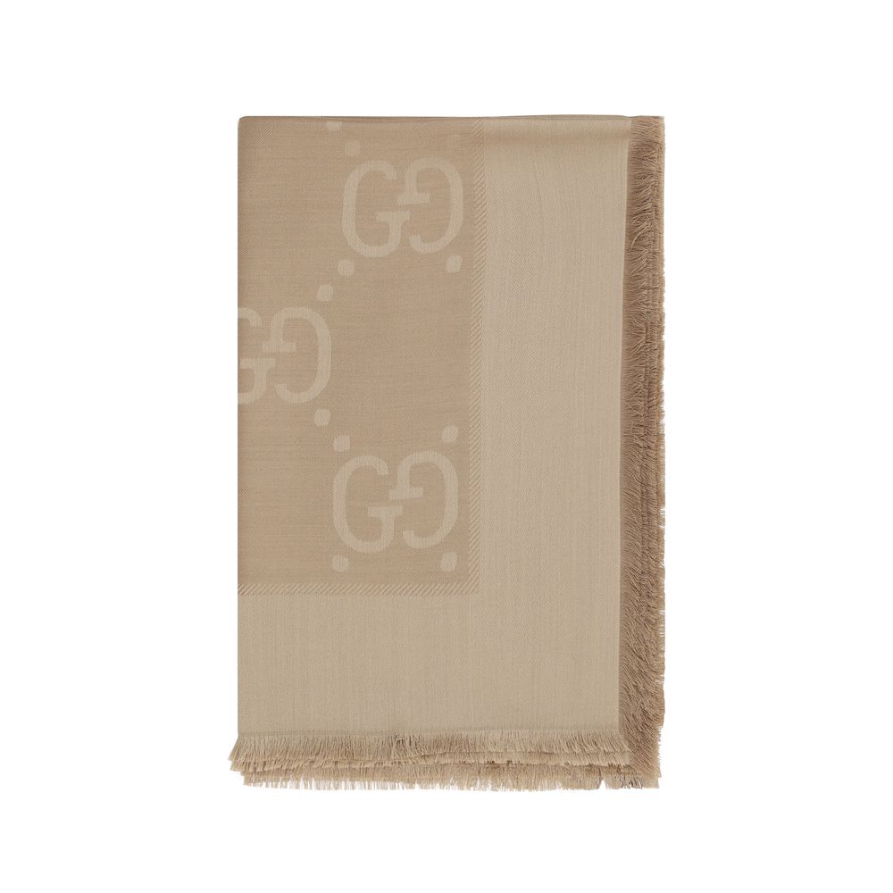 Gucci Brown Wool Oves Aries Scarf