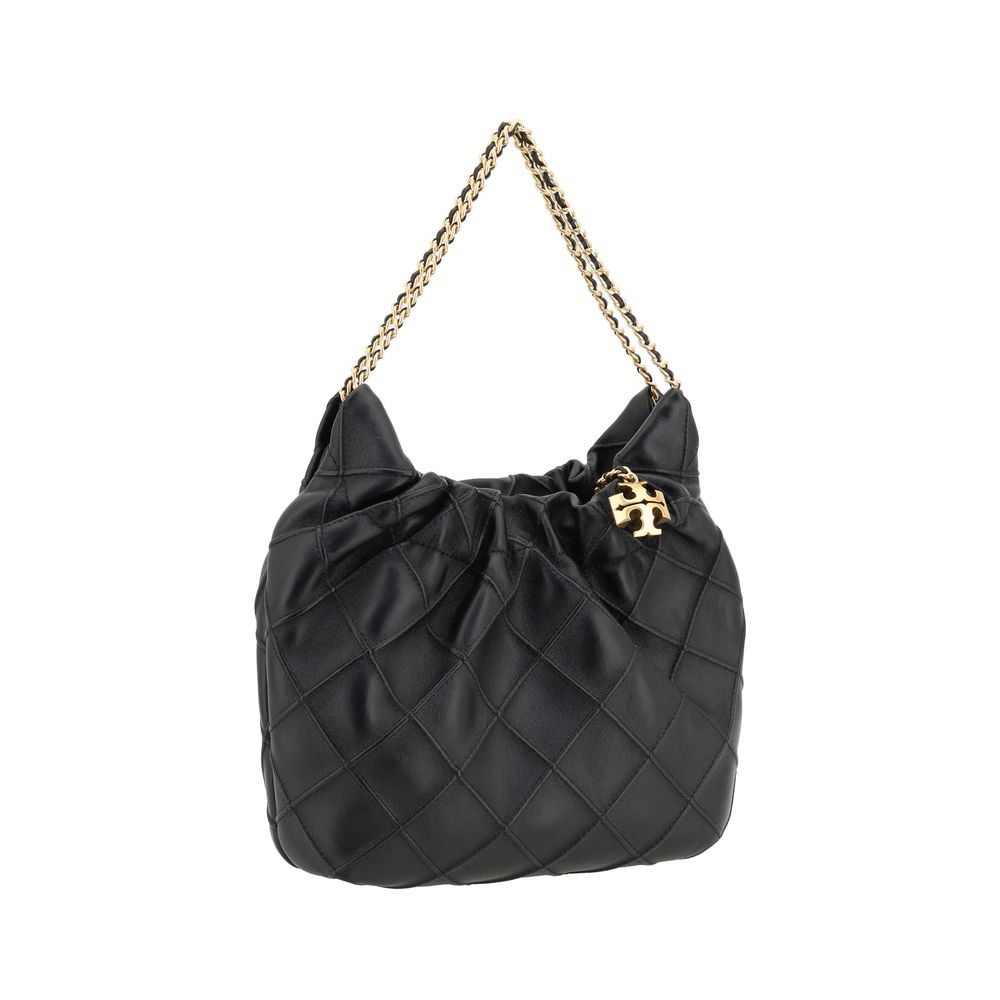 Tory Burch Black Lamb Ovis Aries Aries Shoulder Bag