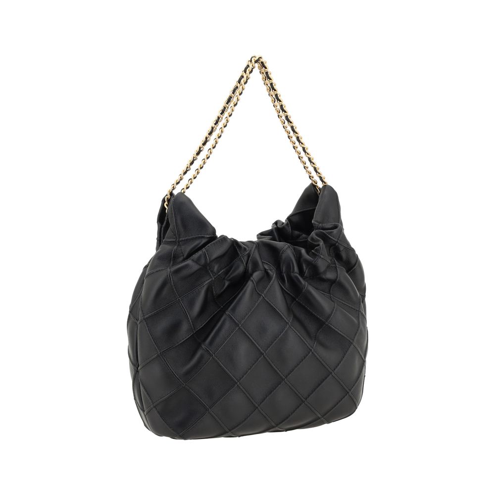 Tory Burch Black Lamb Ovis Aries Aries Shoulder Bag
