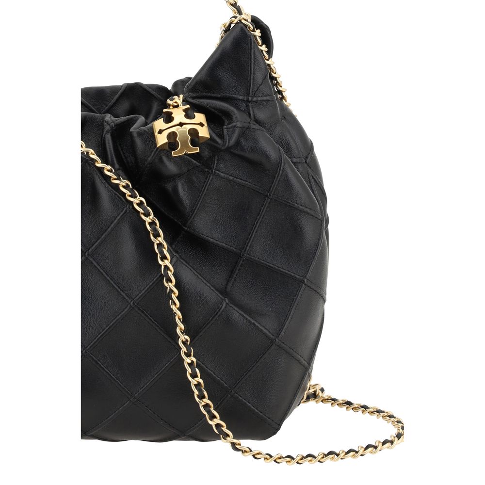 Tory Burch Black Lamb Ovis Aries Aries Shoulder Bag