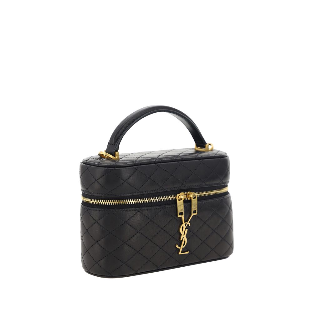 Saint Laurent Black Lamb Ovis Aries Aries Shoulder Bag