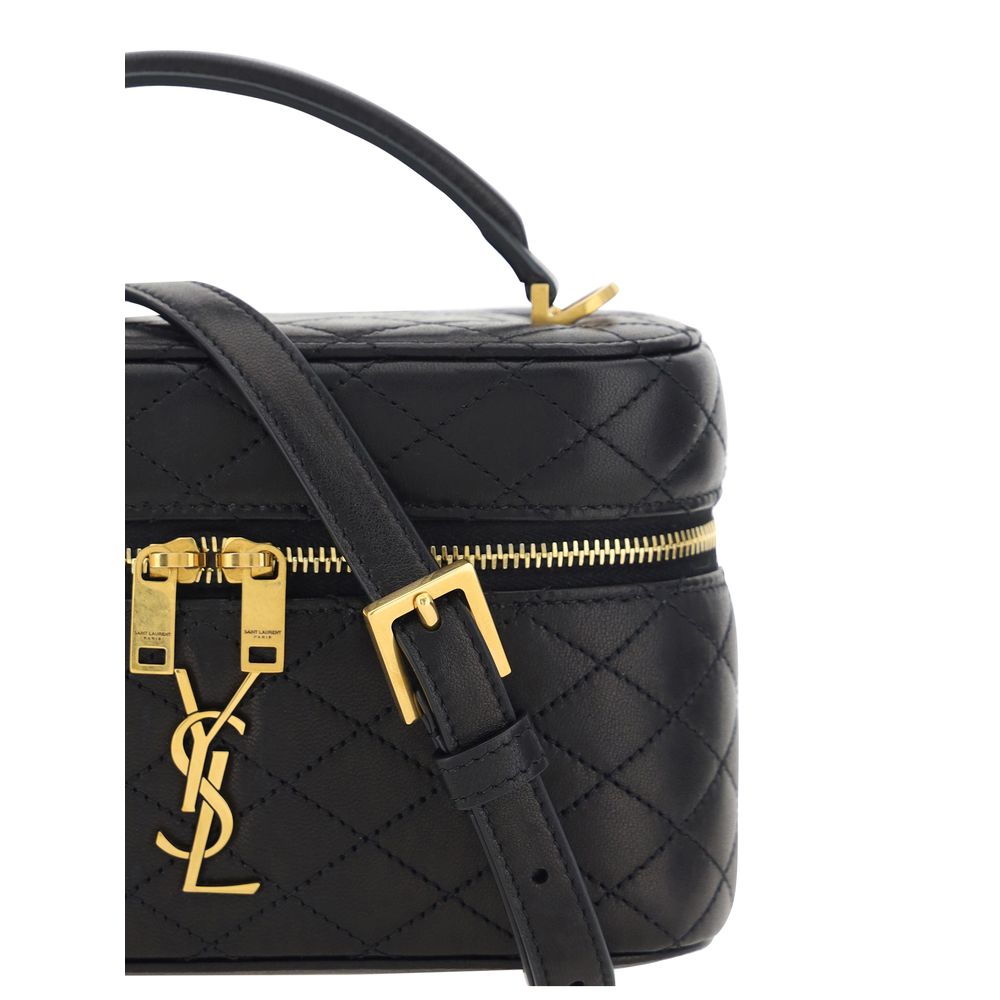 Saint Laurent Black Lamb Ovis Aries Aries Shoulder Bag