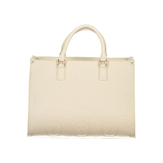 Mario Valentino Beige Polyurethane Women's Bag with Handles