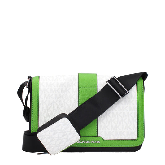 Michael Kors White Fabric Crossbody Bag