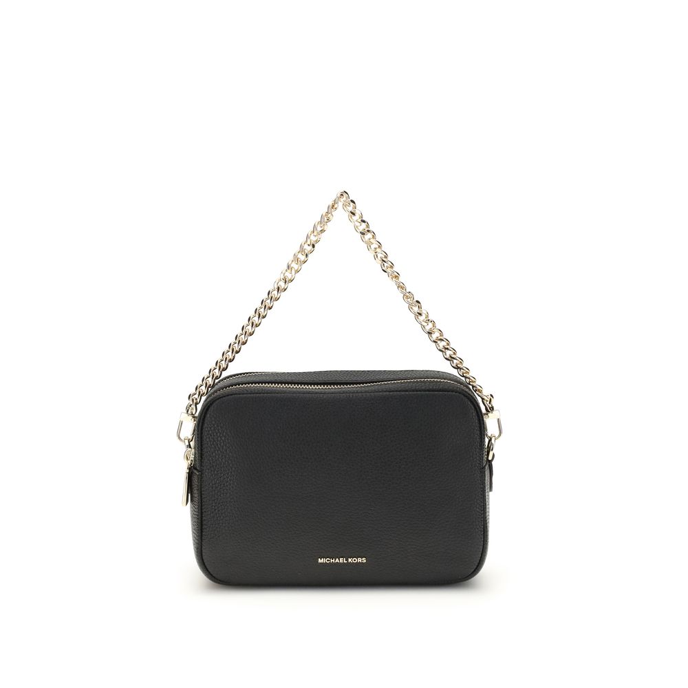 Michael Kors Black Calf Leather Bos Taurus Shoulder Bag