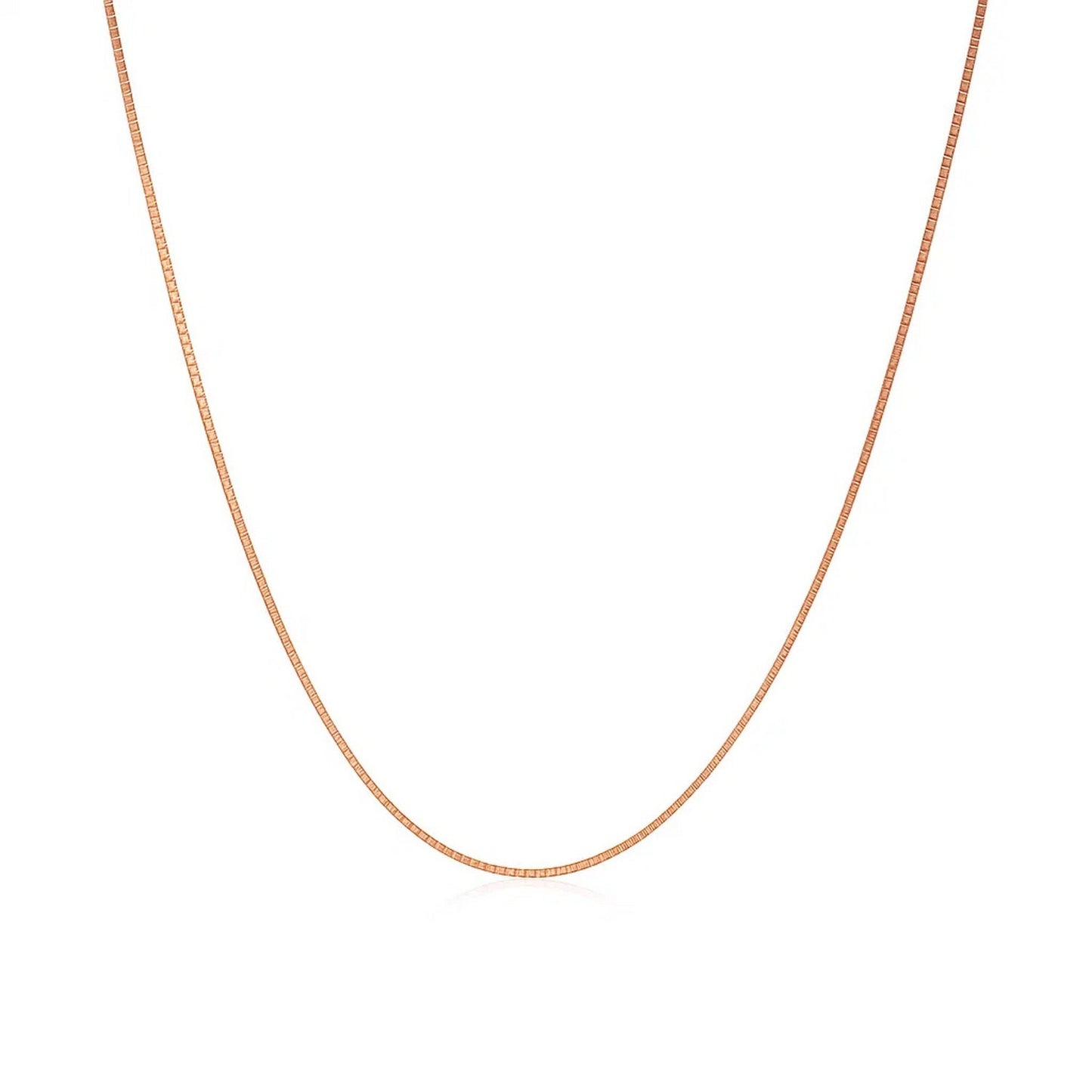 14k Rose Gold Classic Box Chain (0.60 mm)