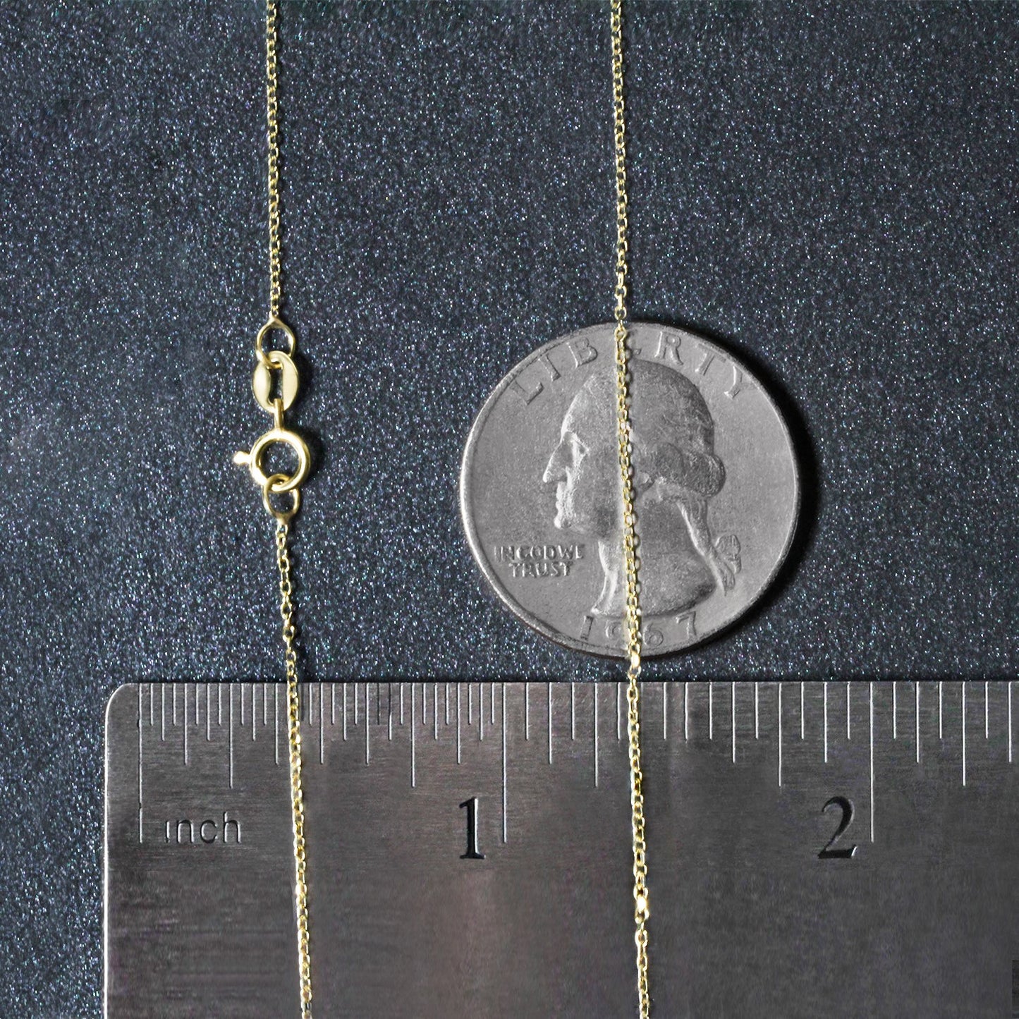 10k Yellow Gold Diamond Cut Cable Link Chain (0.87 mm)