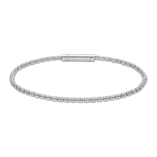 14K White Gold Fancy Ice Chain Bracelet (2.70 mm)