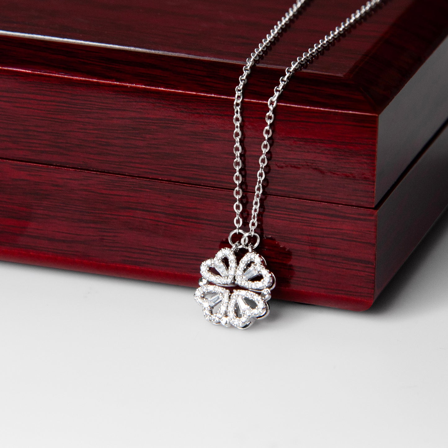 To My Beautiful Mom - Gorgeous Magnetic Hearts Necklace