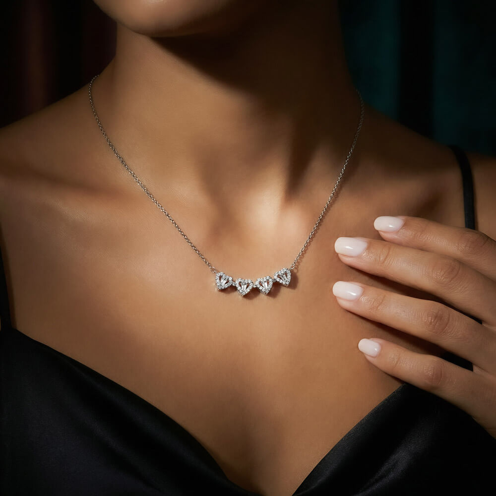 Gorgeous & Versatile Magnetic Hearts Necklace