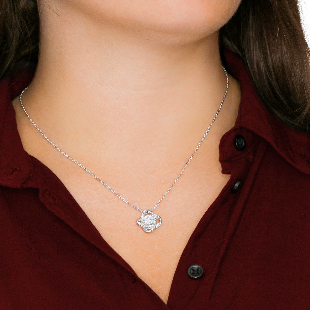 To My Soulmate - Love Knot Necklace Silver Edition