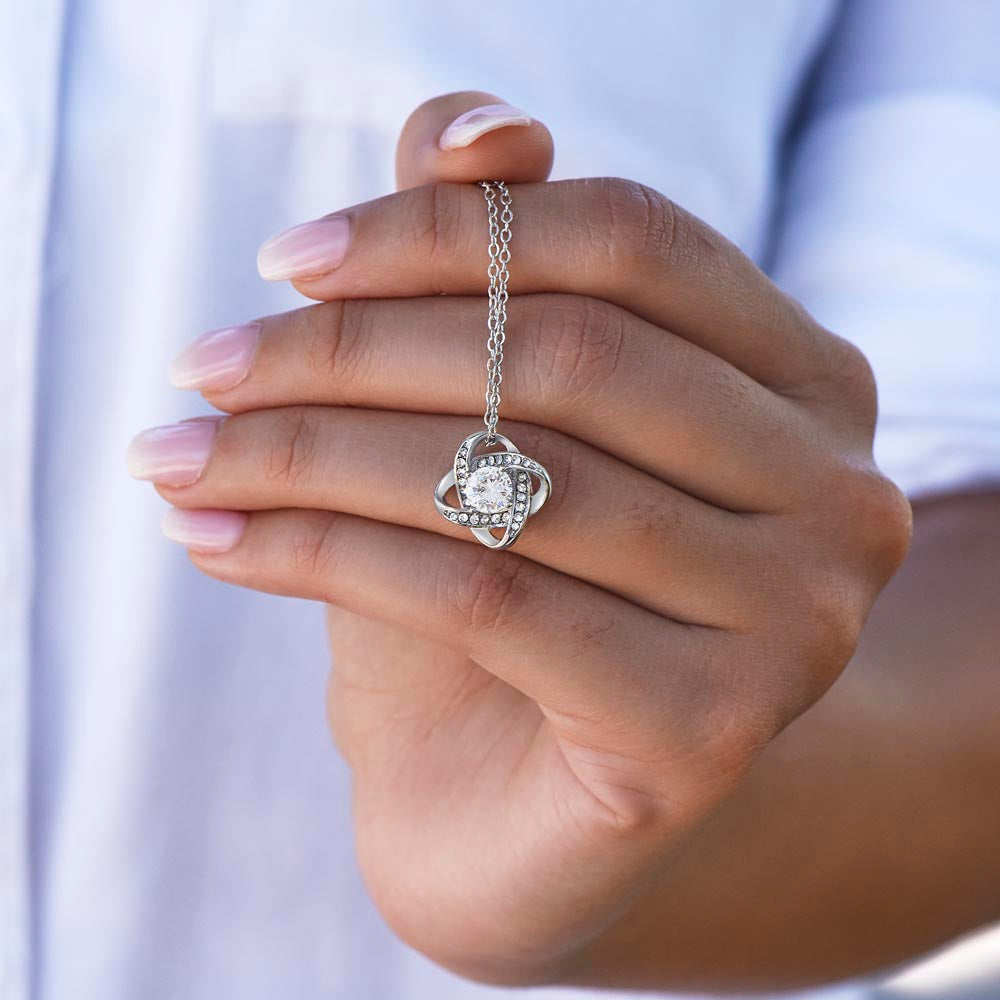 To My Soulmate - Love Knot Necklace Silver Edition