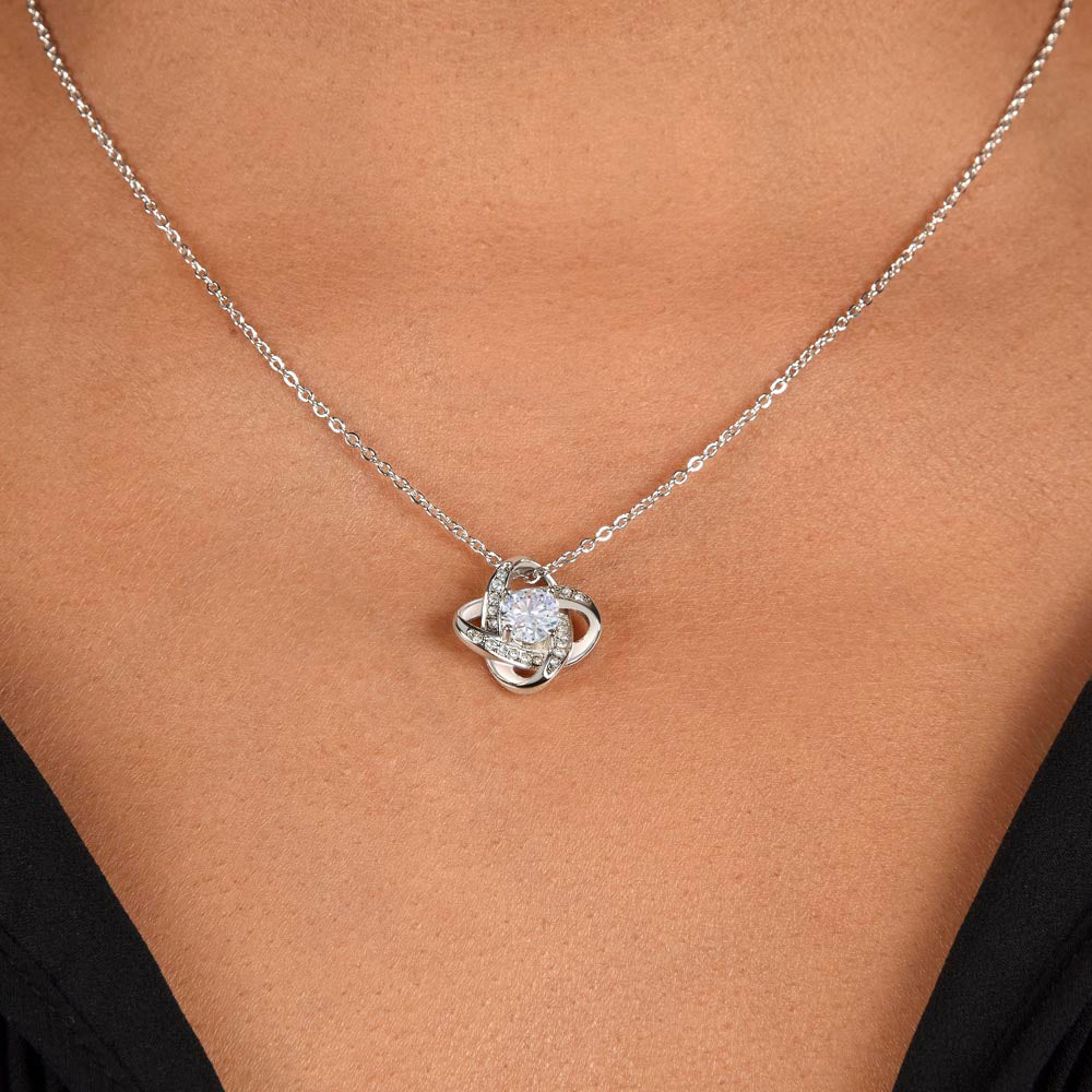 To My Soulmate - Love Knot Necklace Silver Edition