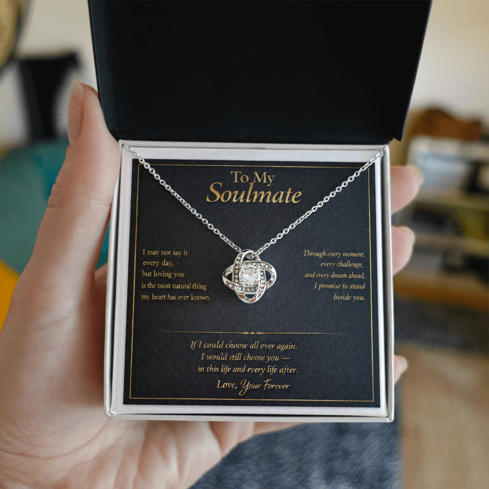 To My Soulmate - Love Knot Necklace