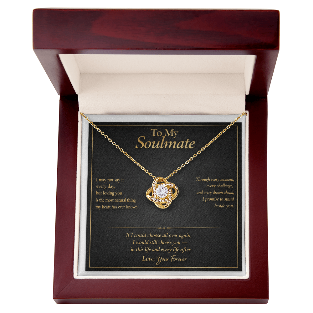 To My Soulmate - Love Knot Necklace
