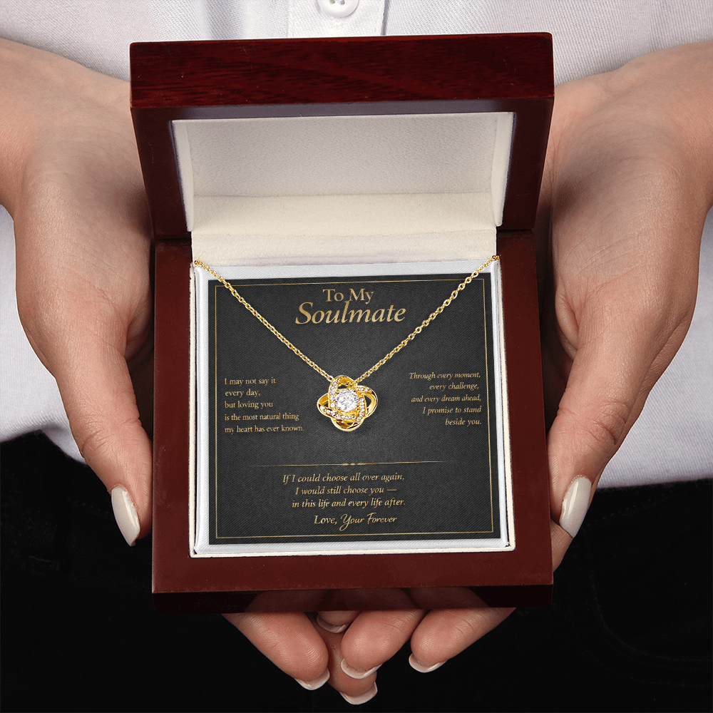 To My Soulmate - Love Knot Necklace