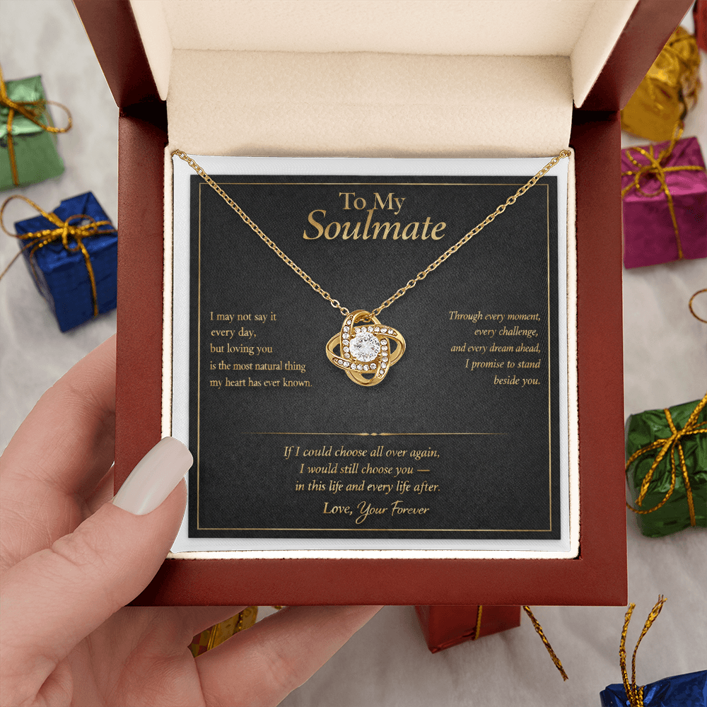 To My Soulmate - Love Knot Necklace