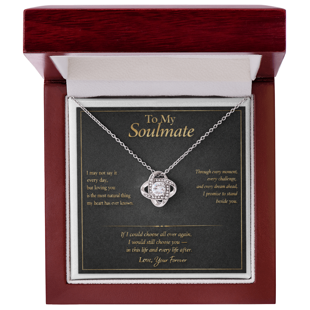 To My Soulmate - Love Knot Necklace