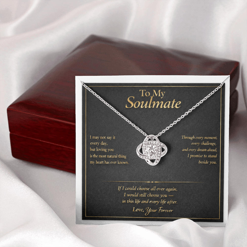 To My Soulmate - Love Knot Necklace