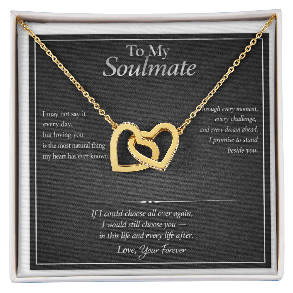 To My Soulmate - Interlocking Hearts Silver Edition