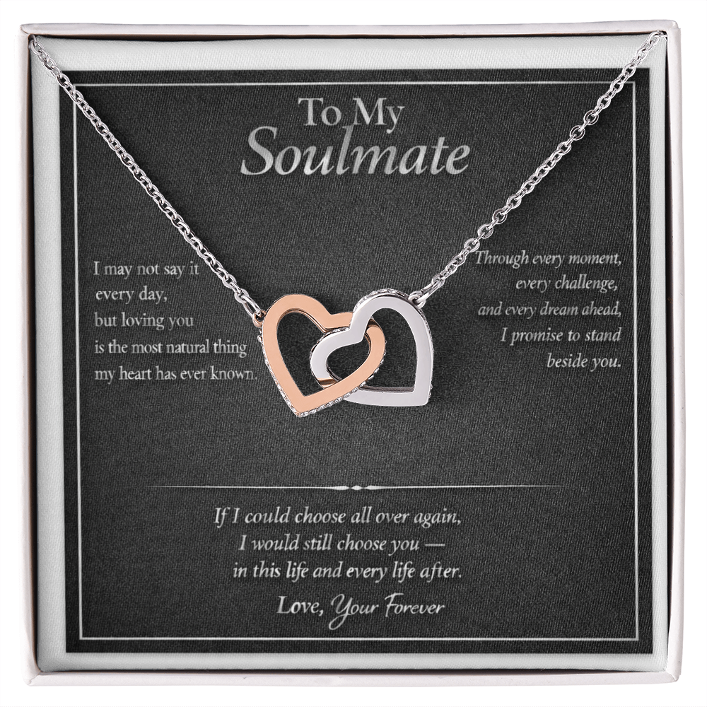 To My Soulmate - Interlocking Hearts Silver Edition