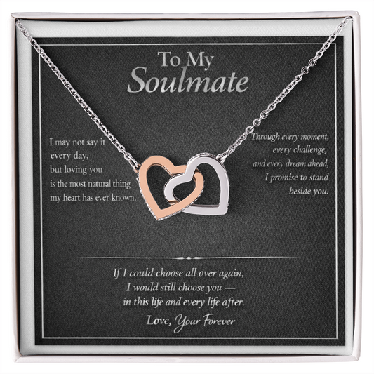 To My Soulmate - Interlocking Hearts Silver Edition