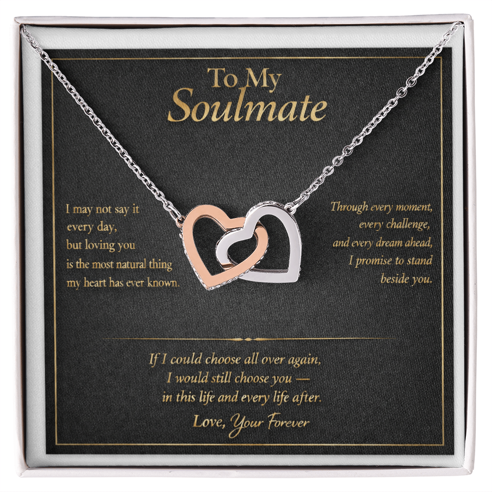 To My Soulmate - Interlocking Hearts