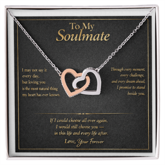 To My Soulmate - Interlocking Hearts