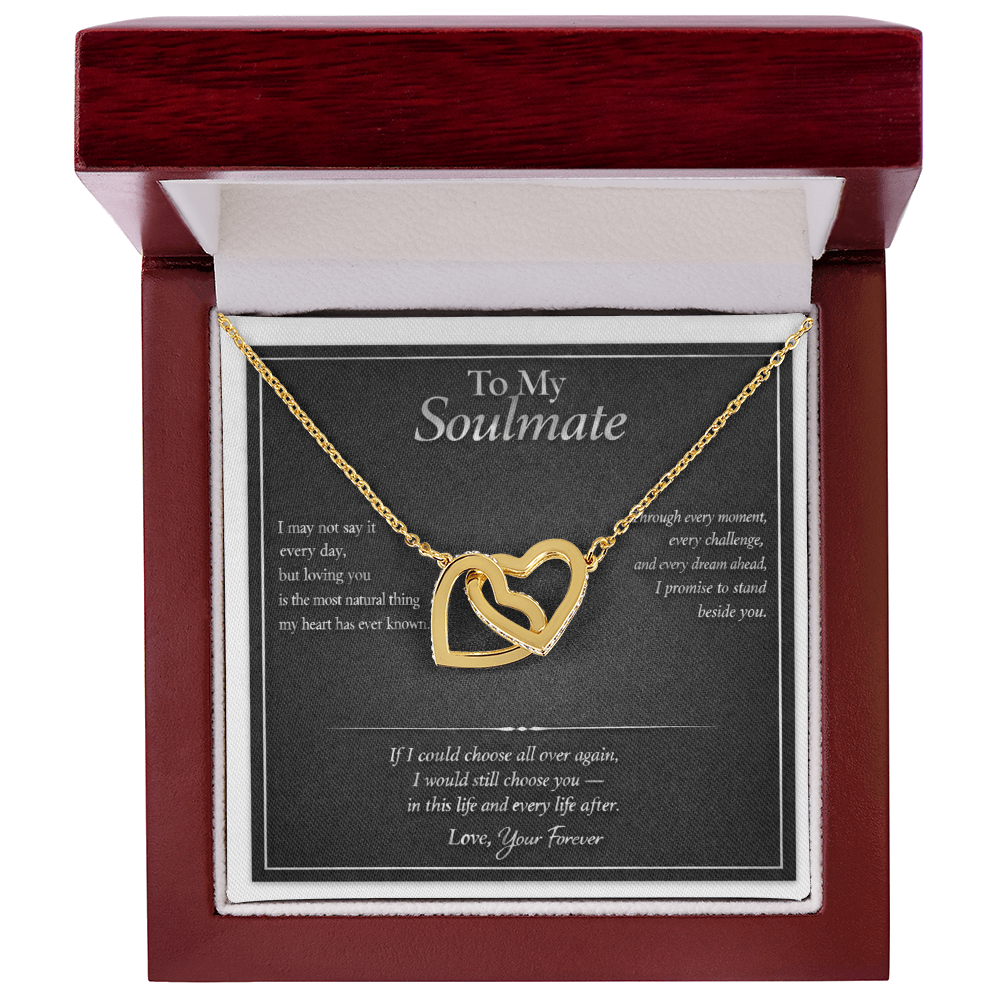 To My Soulmate - Interlocking Hearts Silver Edition