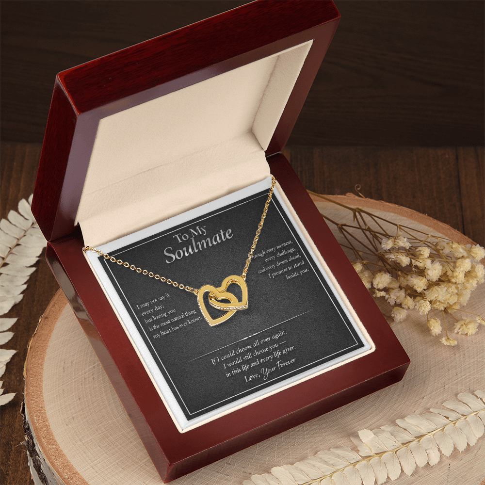 To My Soulmate - Interlocking Hearts Silver Edition