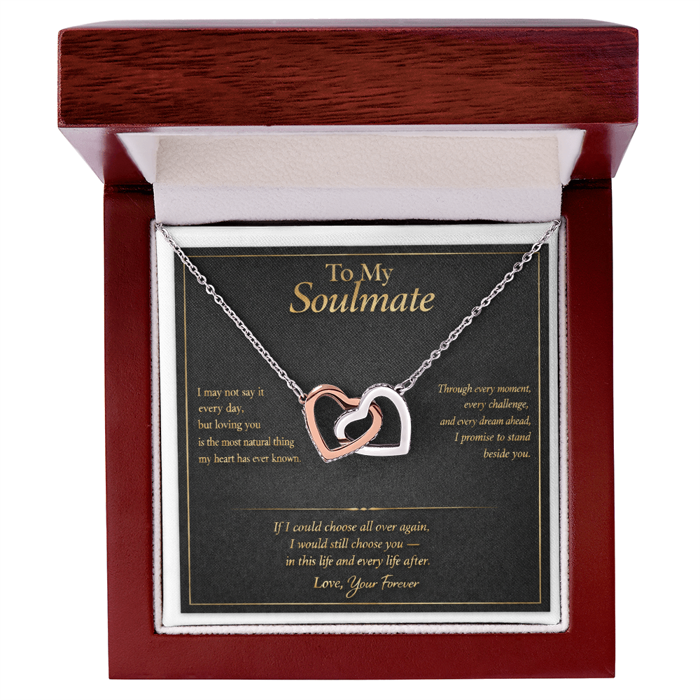 To My Soulmate - Interlocking Hearts