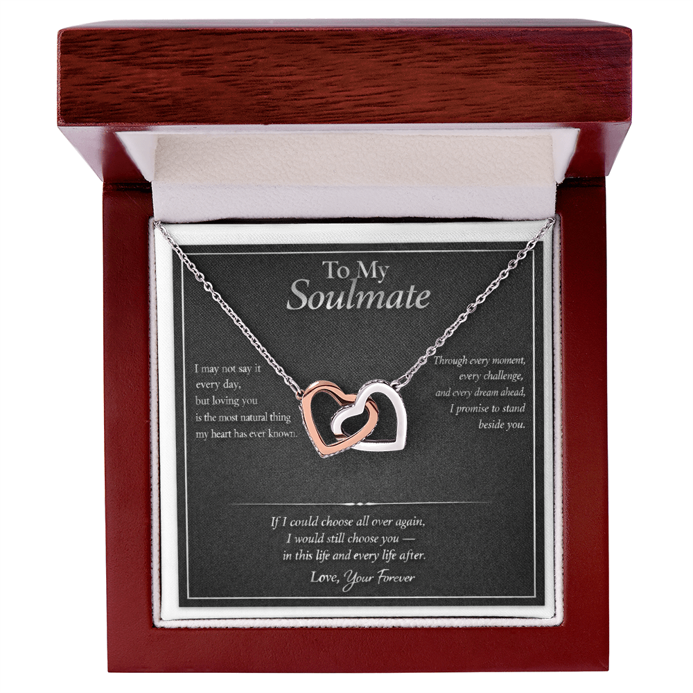 To My Soulmate - Interlocking Hearts Silver Edition