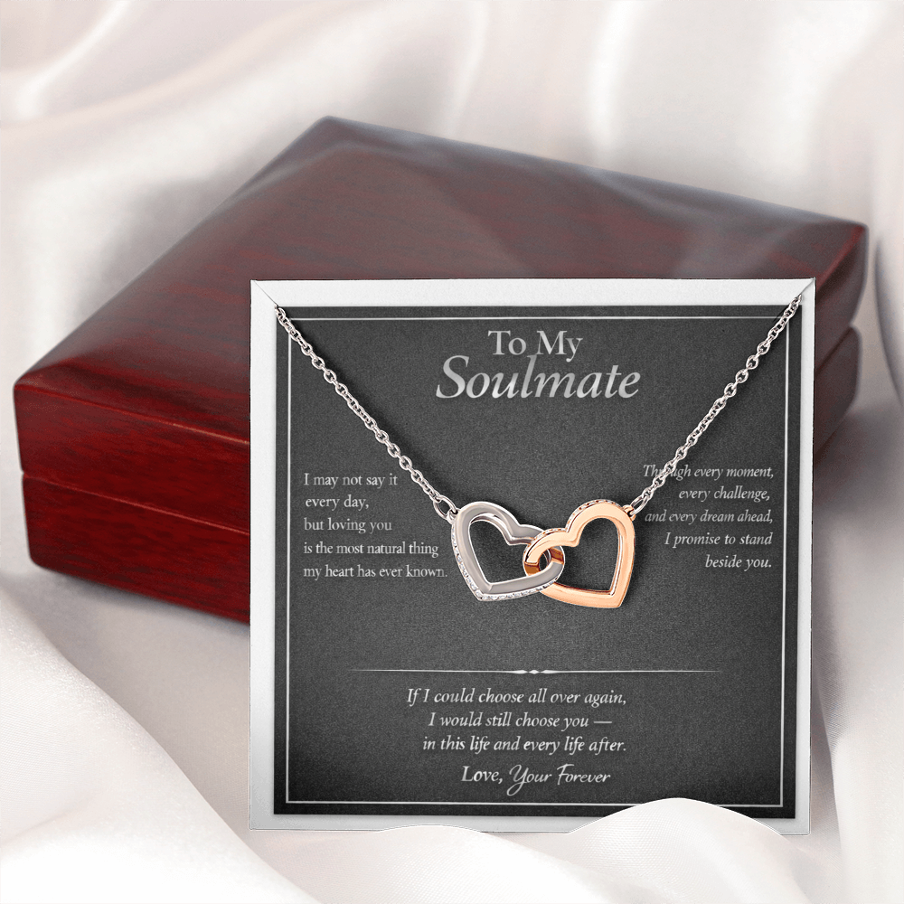 To My Soulmate - Interlocking Hearts Silver Edition