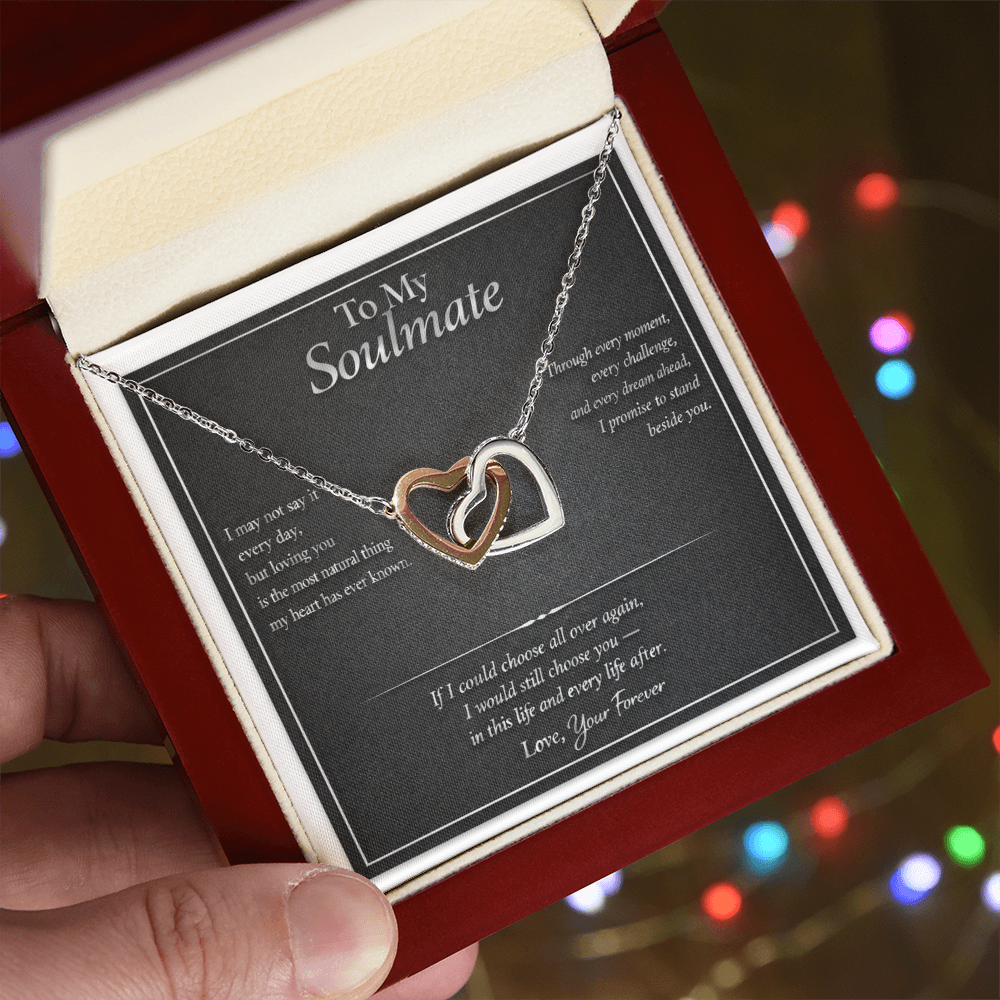 To My Soulmate - Interlocking Hearts Silver Edition