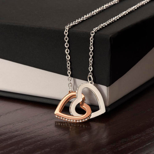Interlocking Hearts necklace - Symbolizes Your Never-ending Love