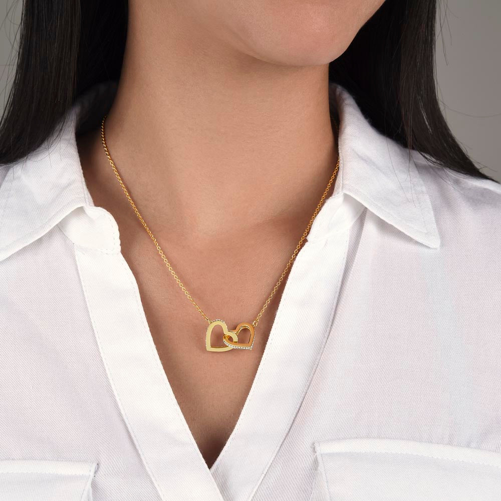 Interlocking Hearts necklace - Symbolizes Your Never-ending Love