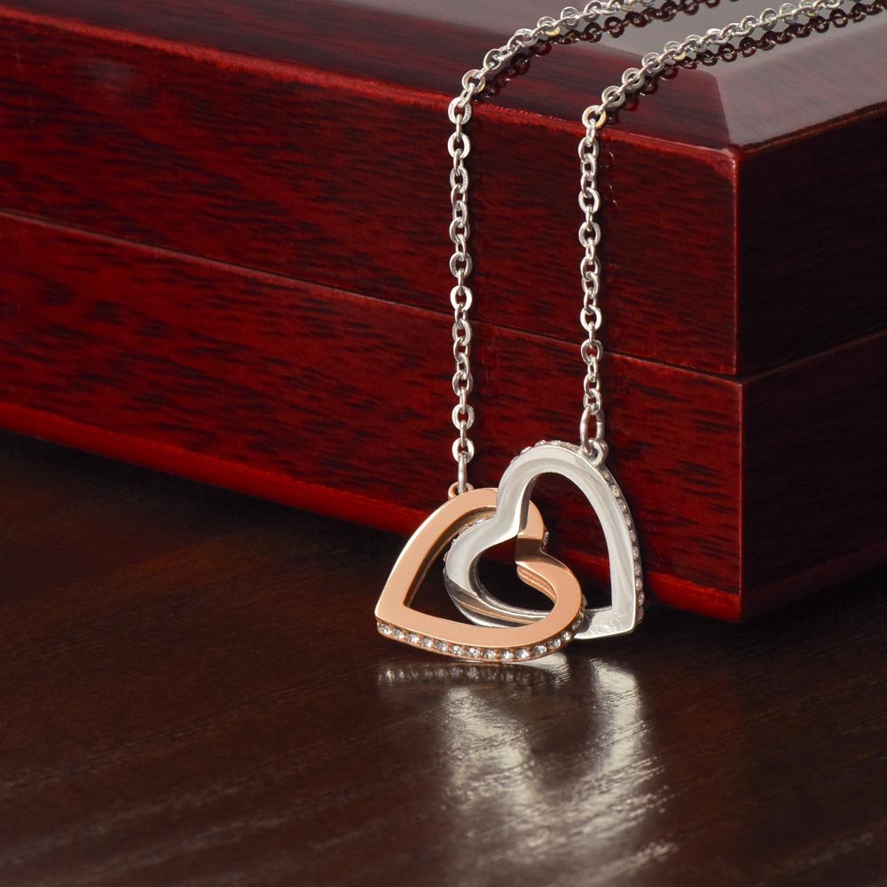 Interlocking Hearts necklace - Symbolizes Your Never-ending Love