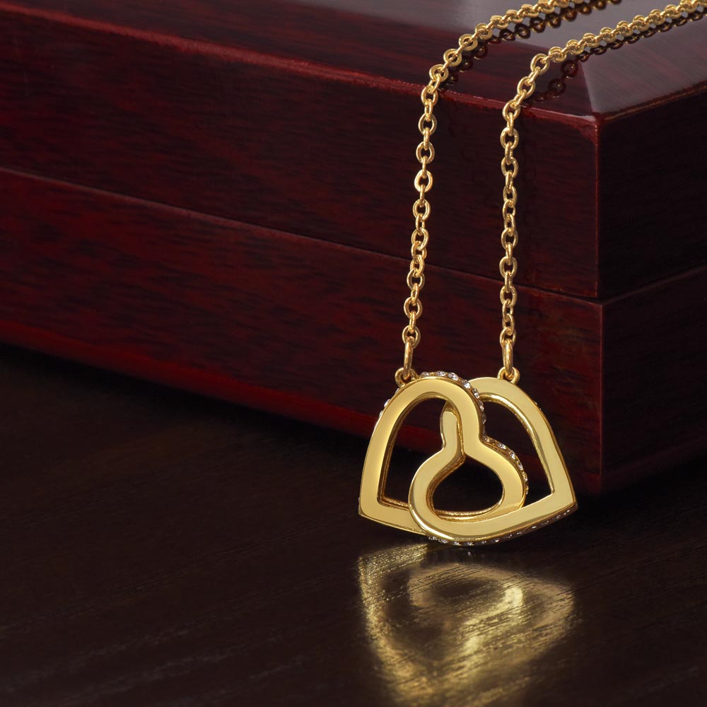 Interlocking Hearts necklace - Symbolizes Your Never-ending Love