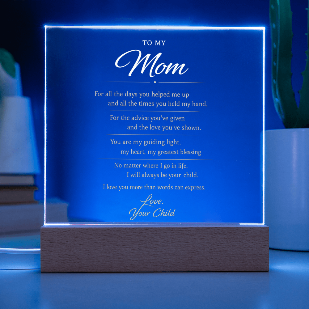 Heartfelt Message To Mom In Gold