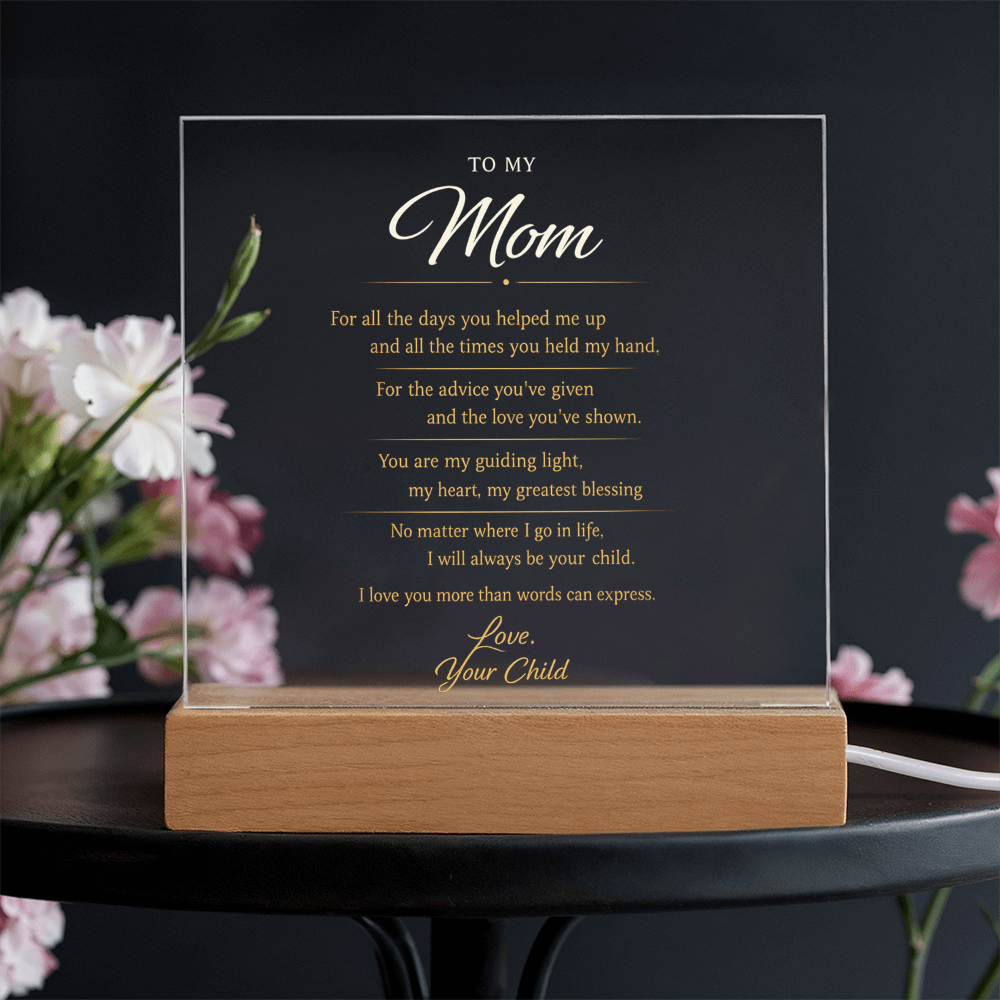 Heartfelt Message To Mom In Gold
