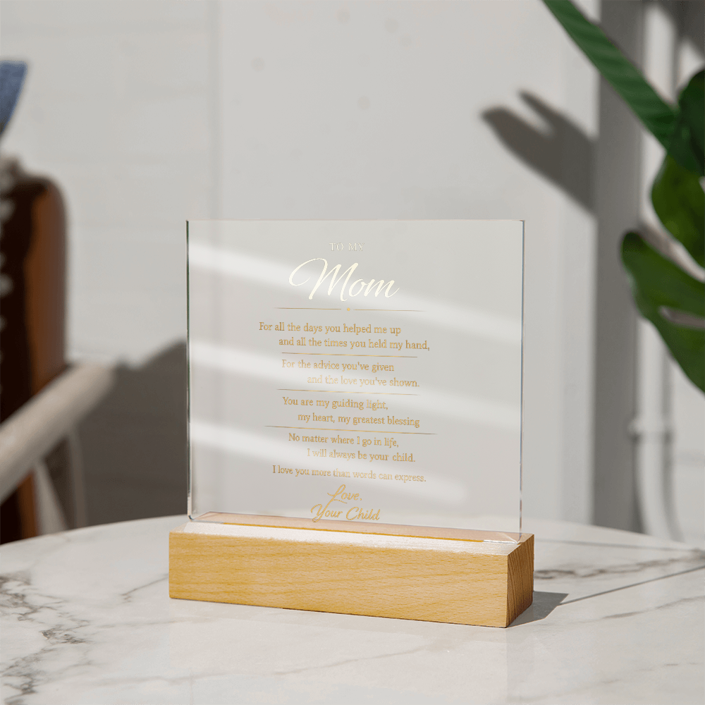 Heartfelt Message To Mom In Gold