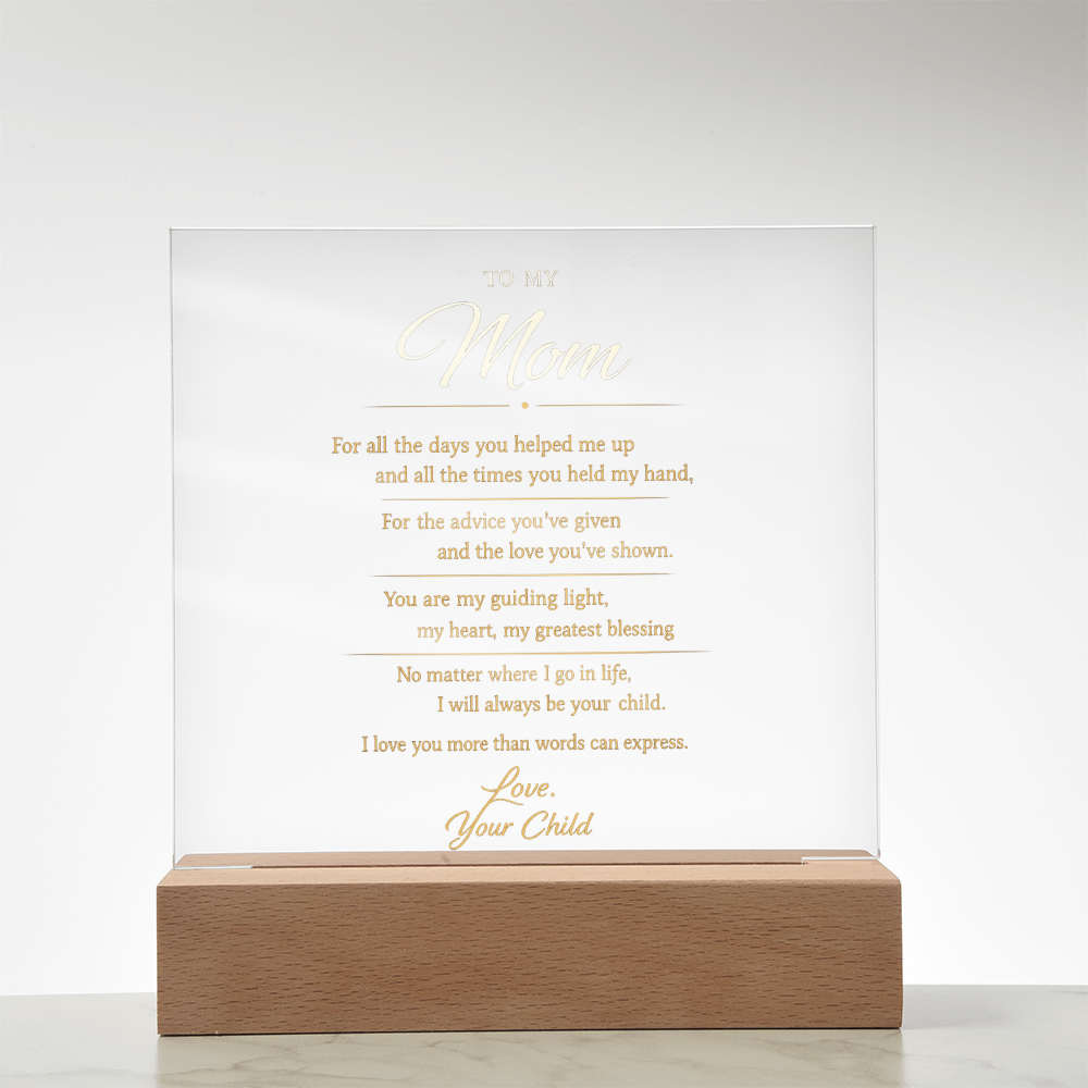 Heartfelt Message To Mom In Gold