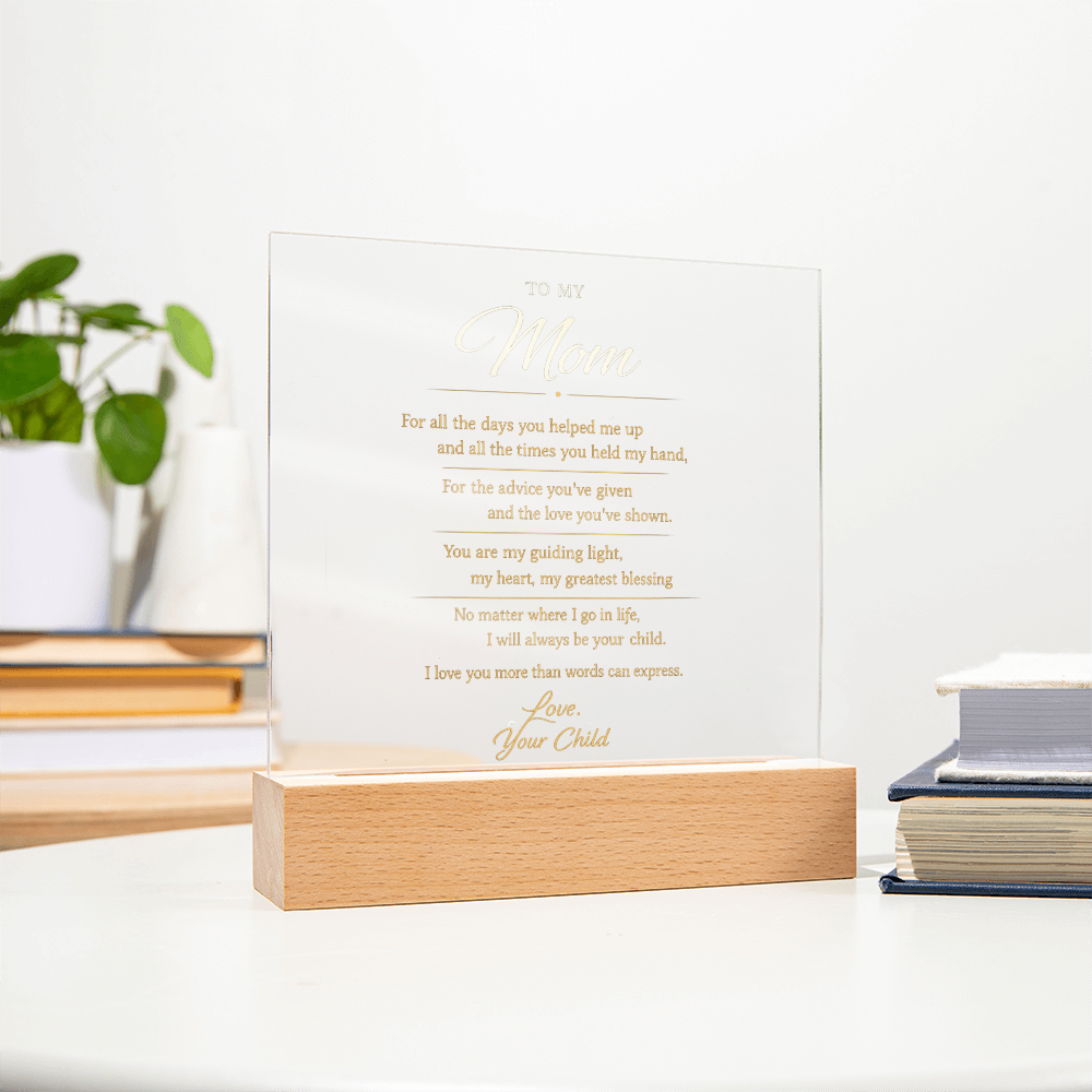 Heartfelt Message To Mom In Gold