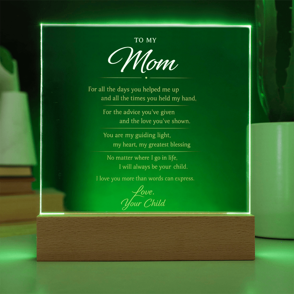 Heartfelt Message To Mom In Gold