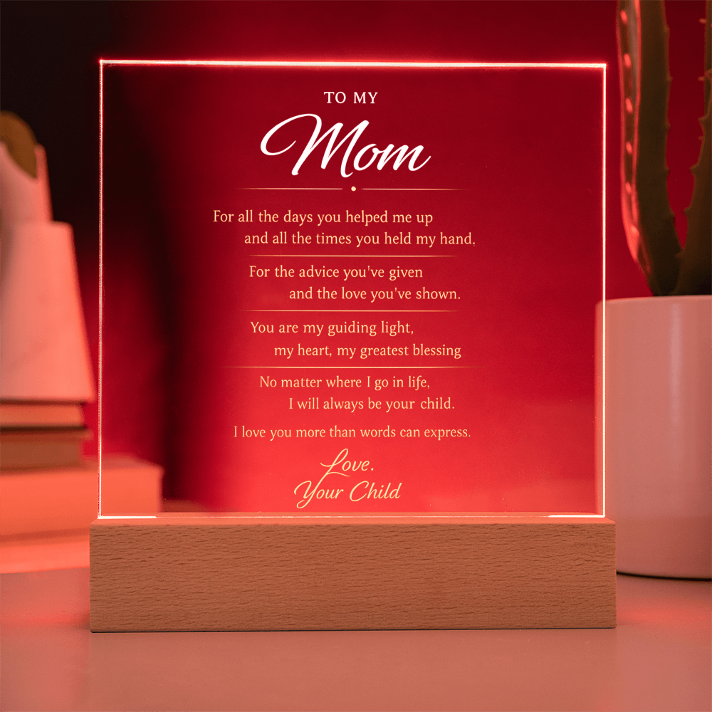 Heartfelt Message To Mom In Gold